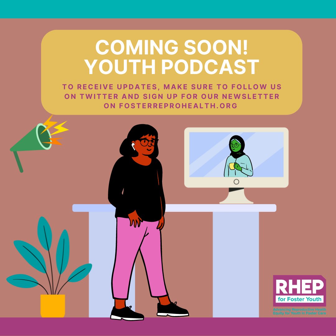 NCYLHealth's tweet photo. We are thrilled to announce that #RHEP's Youth Advisory Board is producing a Youth Podcast to ensure all youth in foster care can meet their sexual & reproductive health goals. Follow us and sign up for our newsletter on our website to stay updated! https://t.co/k7FkTnCpfr https://t.co/va7Me9pyl7