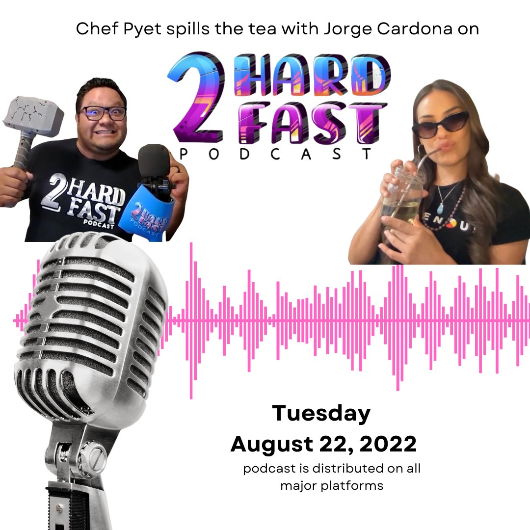 2Hard2FastPod's tweet photo. CHEF CHAMP is here!!! 1st ever Next Level Chef winner, @chefpyet goes 2Hard2Fast &amp; spills the tea on food, culture, getting kicked out of school to being a model student, being homeless, &amp; finding her passion &amp; winning.
#NextLevelChef #nextlevelcheffox #chefstory #cheflife https://t.co/TgPAxJflHO