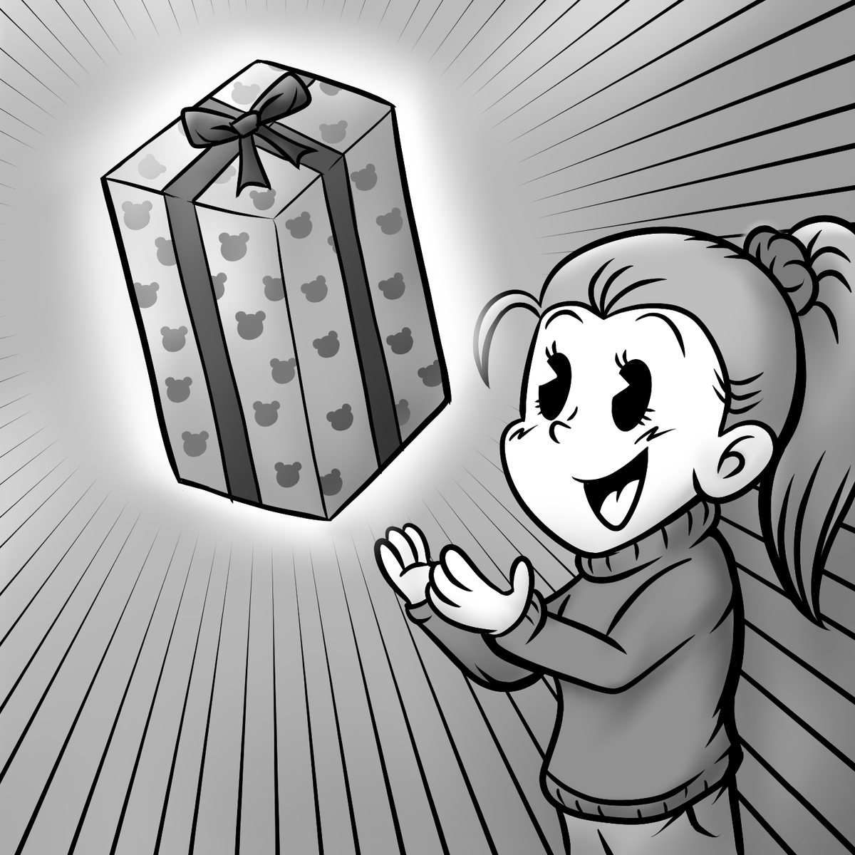 We will continue to create original stories for WonderSecretClub. And we will provide art, comics, fashion and other content that many users will enjoy.

What is in Lisa's gift box?