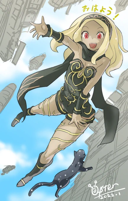 >RT 「GRAVITY DAZE」映画化とは、大好きなゲームなので嬉しい!個性の強いSF世界観だけど、異邦人であるキトゥンが街の人に少しずつ認められていくあたたかい物語でもある。その人情がキモだと思うのでその辺期待したいです。(ここ最近描いたグラビ絵4点です) 