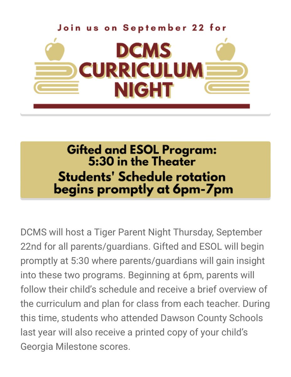 Dawson County Middle School (@dcmstigers) on Twitter photo 