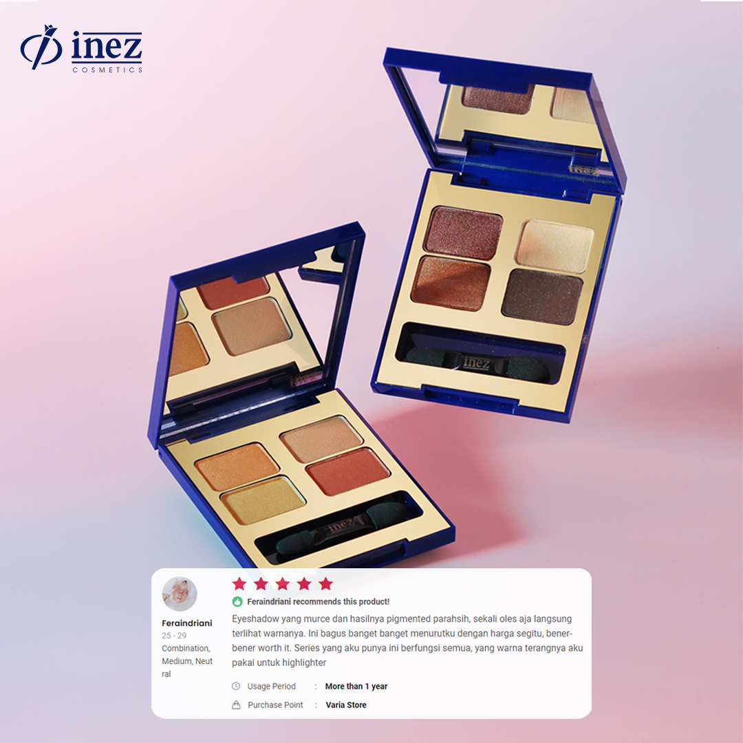 Gimana sih kata Beautinez tentang Eyeshadow Collection Inez Cosmetics? 🥰  Dapatkan produk Eyeshadow Collection Inez Cosmetics di toko kosmetik  terdekat, e-commerce, tiktokshop, atau melalui WA di nomor 085283900900 ya  ❤️❤️, image size:1080x1080