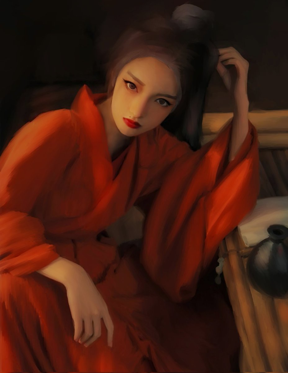 Latest digi art made in Clip Paint Studio for 5 hours

Lighting: Overlay-50%, Color Dodge: 70%

How I blend it: Soft pastel, then blur. 

Sketch layer down to 5-15%

I paint it all first in separate layer then merged it all when blending it altogether