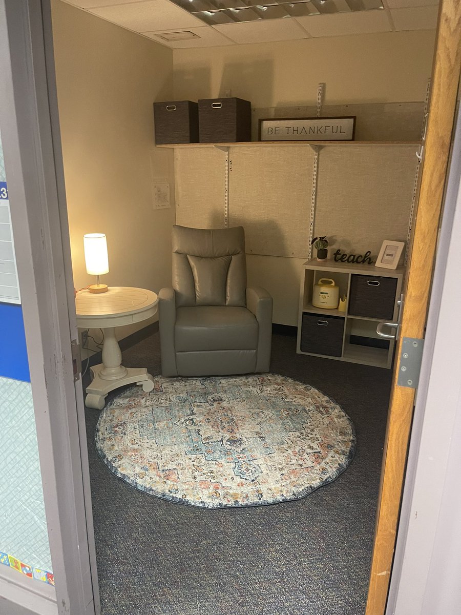 mrsmerrillrps's tweet photo. Wellness/nursing space complete with fridge, hospital grade pump, rocker, speaker and all the cozy vibes.  I started working on this space immediately and can’t wait for it to be occupied! @olmstedcounty @RPS535 @CommSchools #shipgrant #publichealthpartner https://t.co/WQTysg2WlD