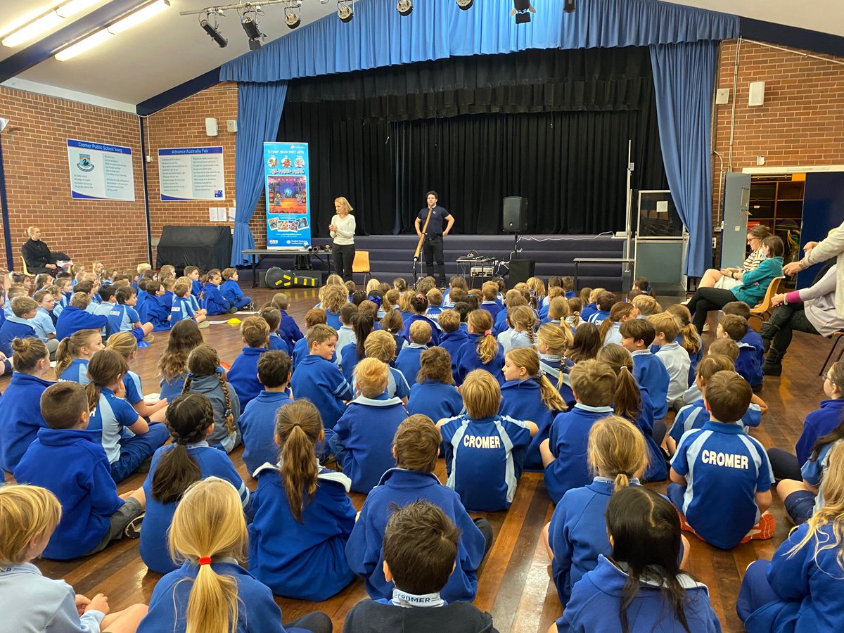 CromerPublic's tweet photo. Our K-2 students had a wonderful morning with Lucas Proudfoot - an extremely entertaining Indigenous author, storyteller and musician! 📓 https://t.co/e3yxh3hvwm