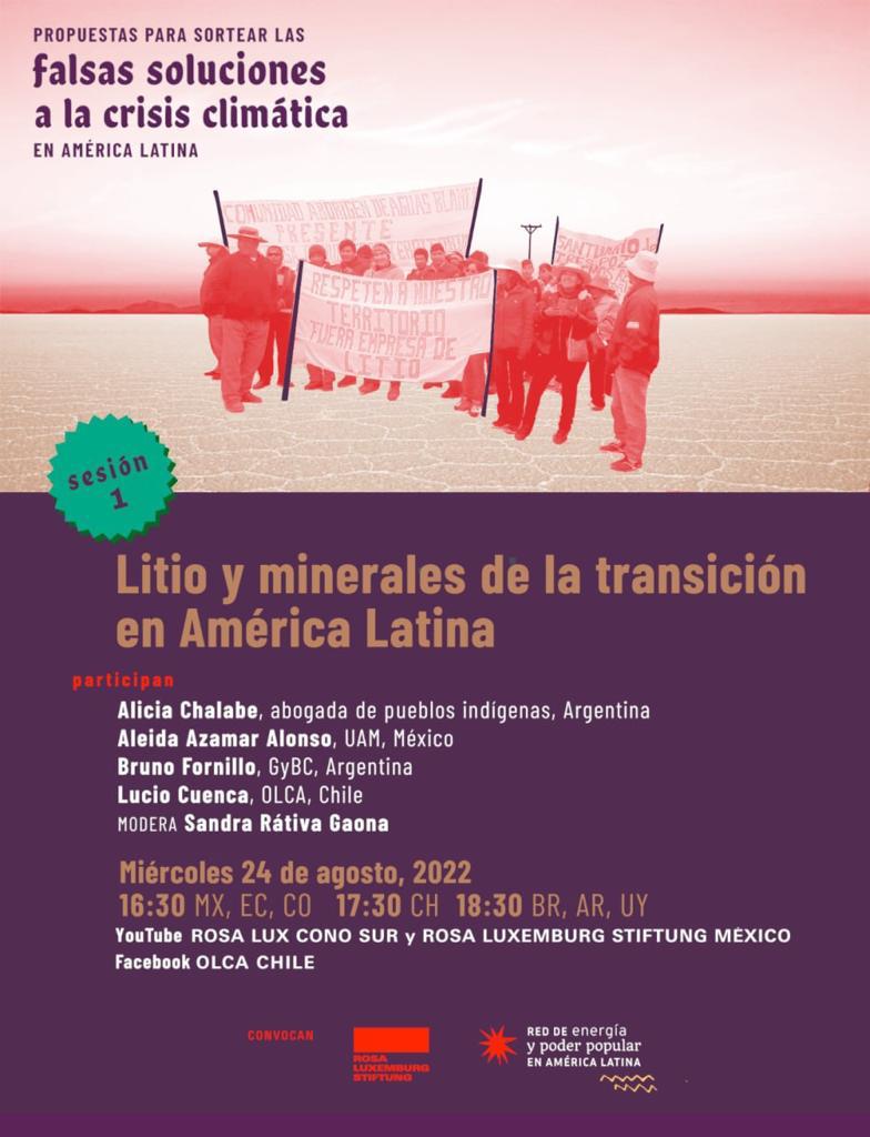 msociedades's tweet photo. 📍Ciclo de charlas
Propuestas para sortear las falsas soluciones a la crisis climática en América Latina
📢Sesión 1 Litio y minerales de la transición en América Latina
🟠Organizado por:
Rosa Luxemburgo Stiftung Oficina Regional México https://t.co/skPCUWQ3dt