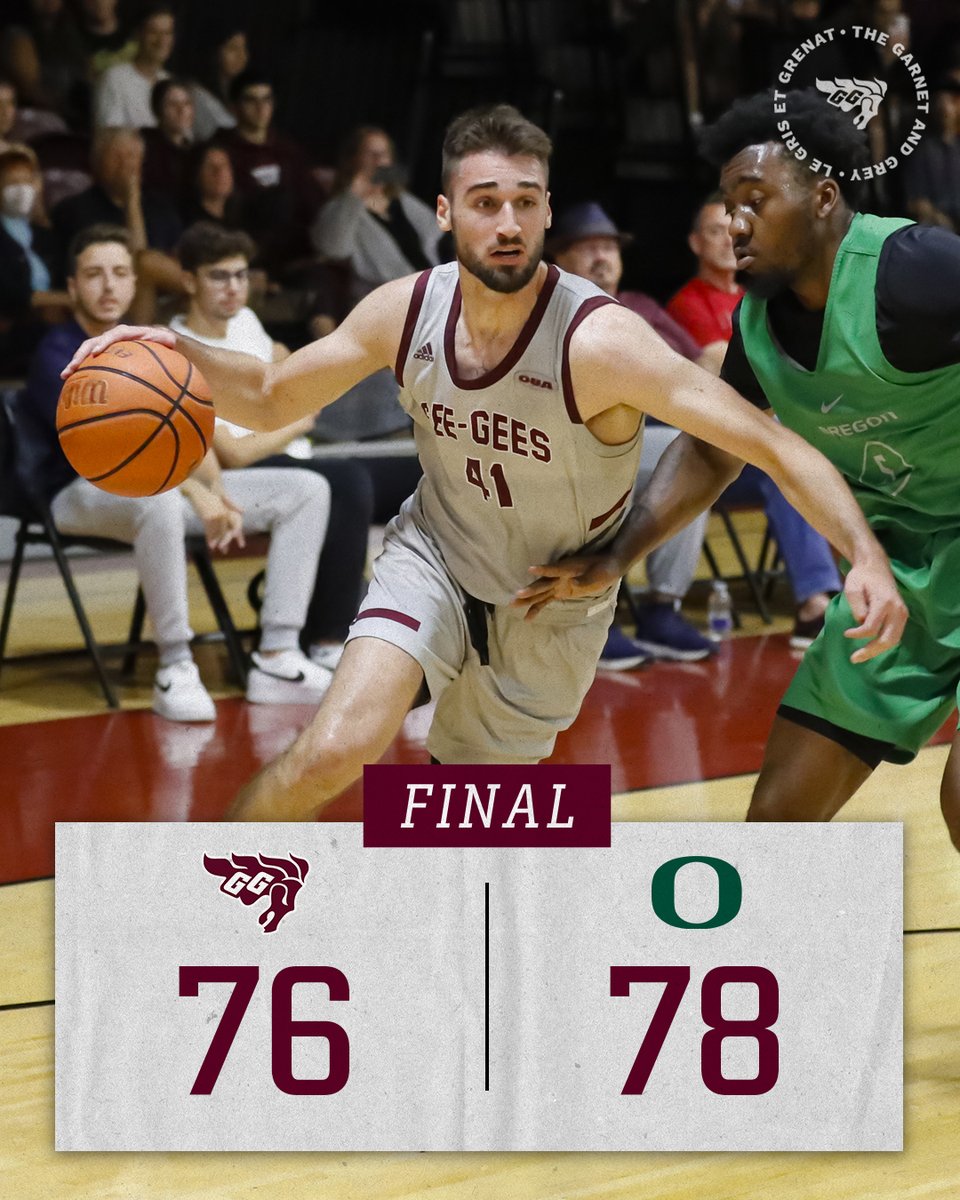 GeeGeesMBB's tweet photo. Amazing effort tonight 🔥 Came right down to the wire. Thank you for coming out #GGnation! 🐎 See you again in the fall!

Guillaume Pépin - 20 pts. / 7 reb. / 3 ast.
Cole Newton - 11 pts. / 6 reb. / 3 ast.
Cole Newkirk &amp; Thomas Chilton - 9 pts. https://t.co/1iRvTbcRh3