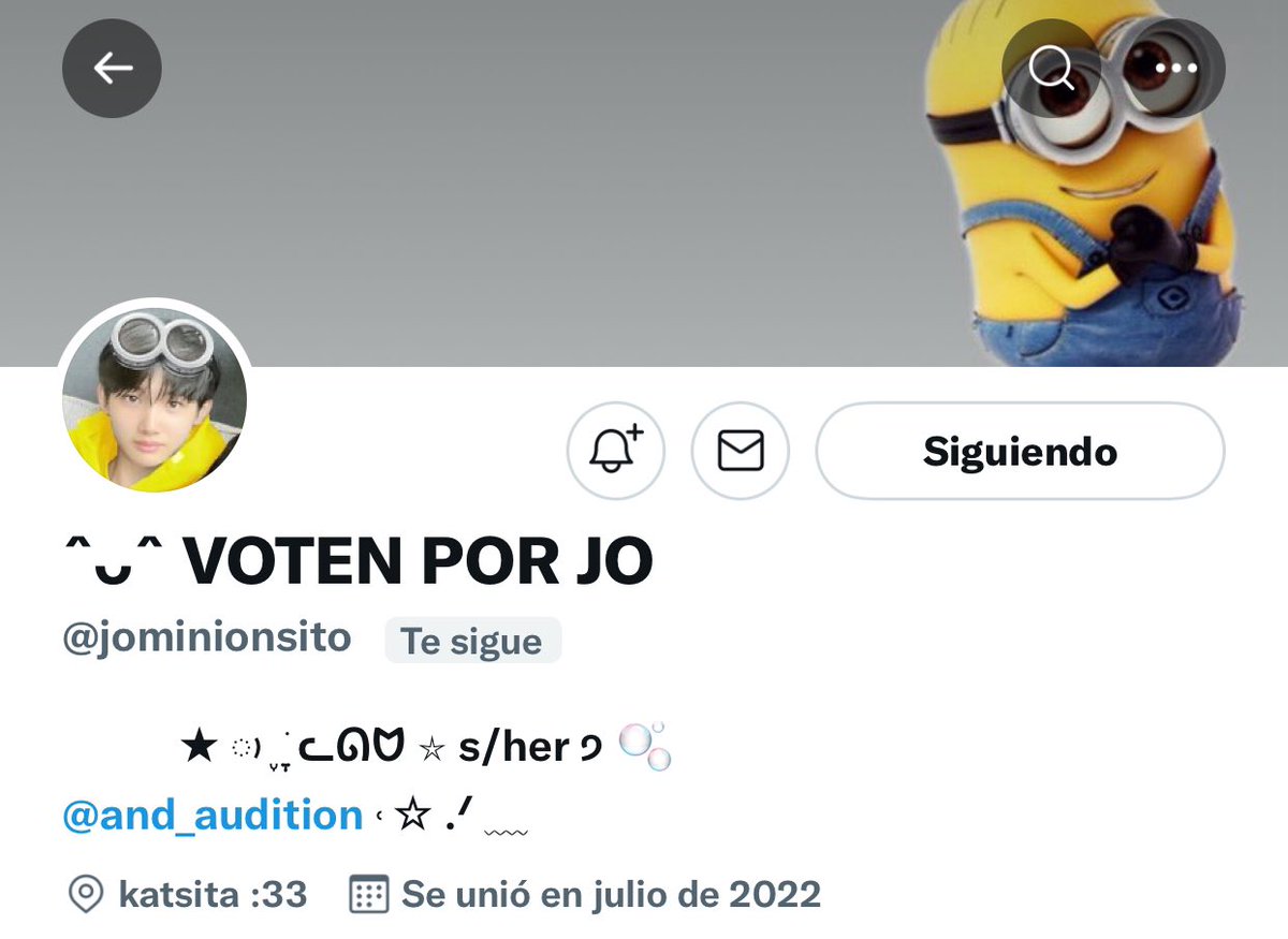 cclobitos's tweet image. jo minion me gusta,podrías cambiar algo de la bio y otro header,buen usuario🐈
