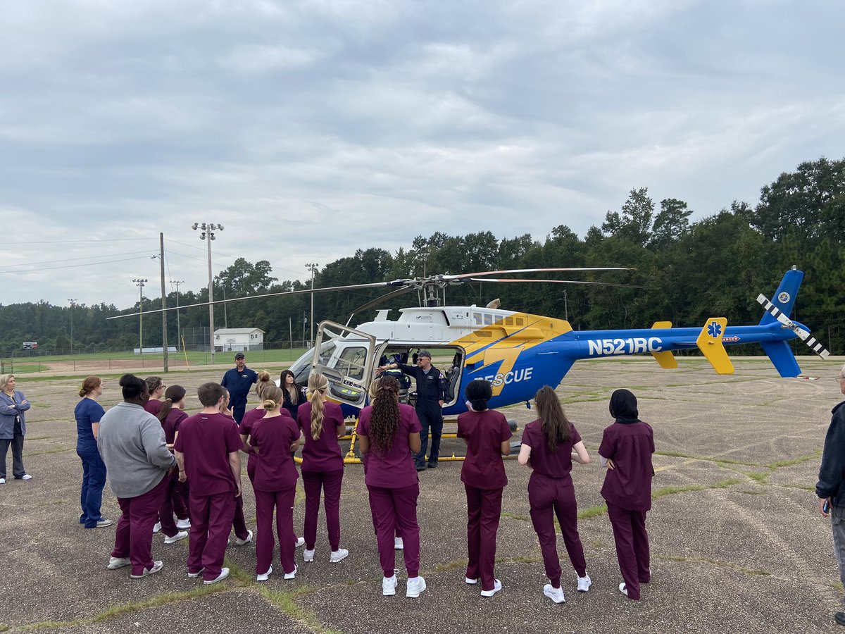 LamarCoCTE's tweet photo. Never a dull moment when Rescue 7 visits the Tech Center! Students in Health Science, Unmanned Aerial, and Metal Fab all see real life applications of the skills they are learning! Many thanks, Rescue 7! #realskillslccte https://t.co/0DGUIz5M4r