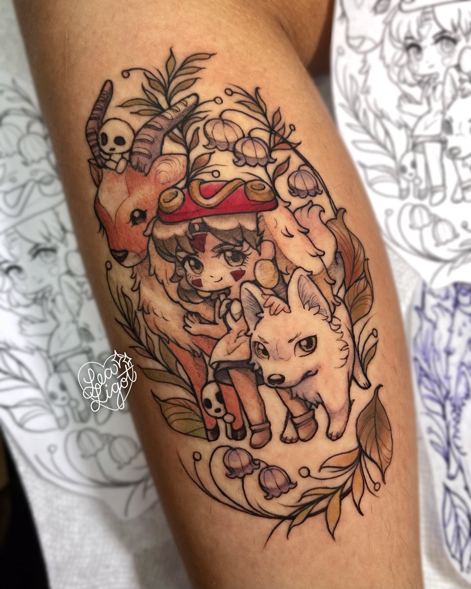 lealigottattoos's tweet photo. Chibi Mononoke Hime &amp; friends 🍃 https://t.co/8jWDKRF7dK