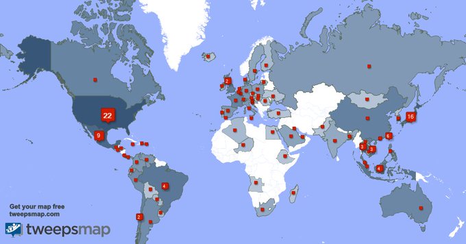 According to https://t.co/jXJReHNtSH, you come from 80 countries
1. USA (23%) 🇺🇸
2. Japan (16%) 🇯🇵
3. Mexico (9%) 🇲🇽

Can you see your country? 