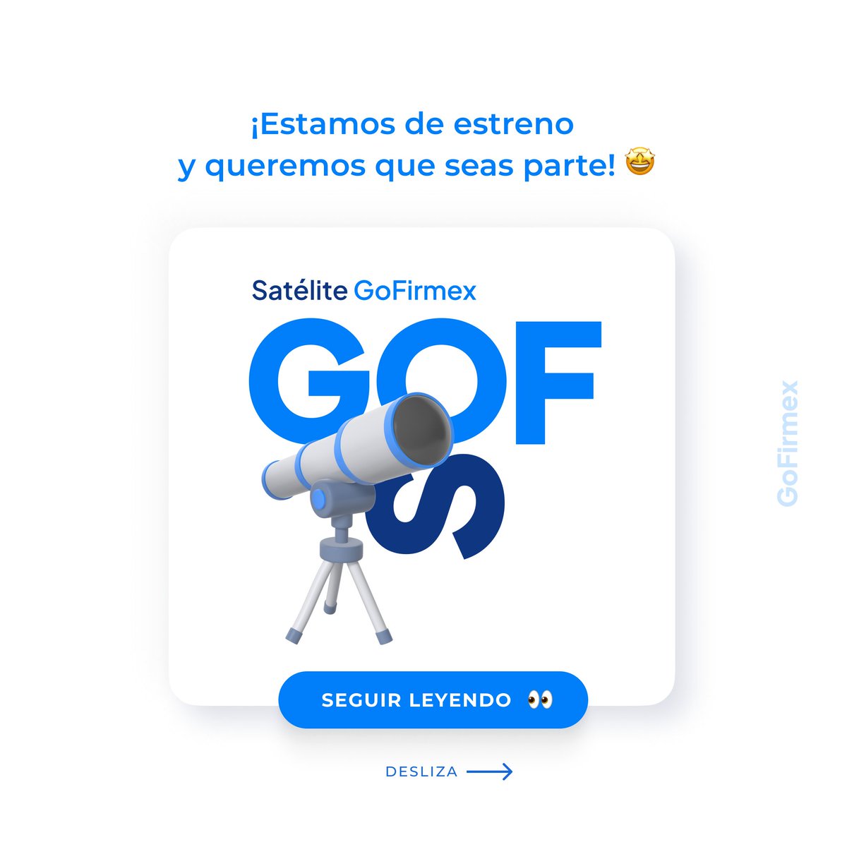 GoFirmex's tweet photo. 🔥 Estamos de estreno, ¡y queremos que seas parte! En este satélite nunca dejamos de hacernos preguntas, ¿y tú? 🤓

Satélite GOF: un espacio donde debatimos, exploramos, conversamos y te hacemos partícipe de contenidos frescos y desafiantes. 🔭

#startup #legaltech #newsletter https://t.co/yUERoRWQ3Q
