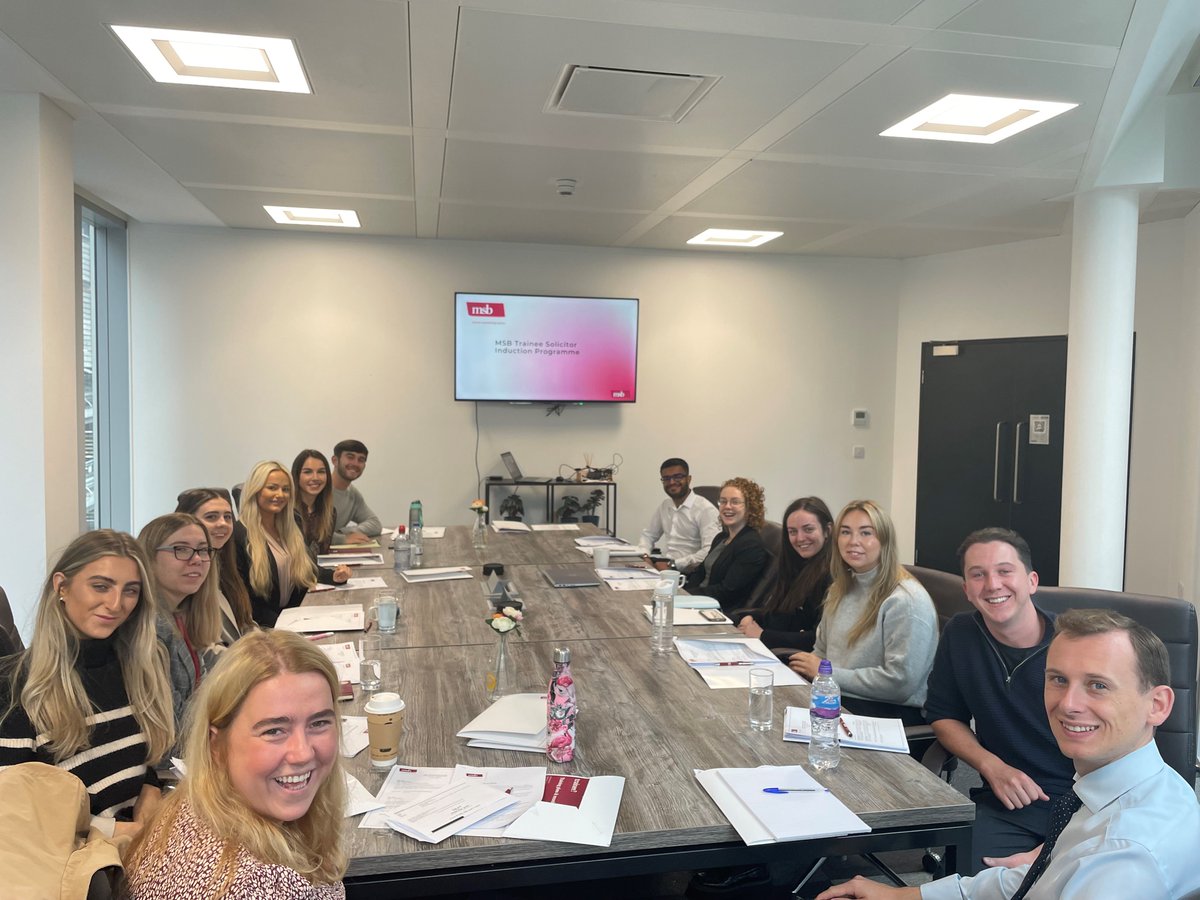 MSBSolicitors's tweet photo. Today kickstarted day one of our two-day trainee induction programme!

Across the two days, our new trainees will learn about expectations, training records &amp; training plans. Not to mention the most important lesson of them all - how to eat the frog 🐸

Good luck all! https://t.co/aN6asPlPs8
