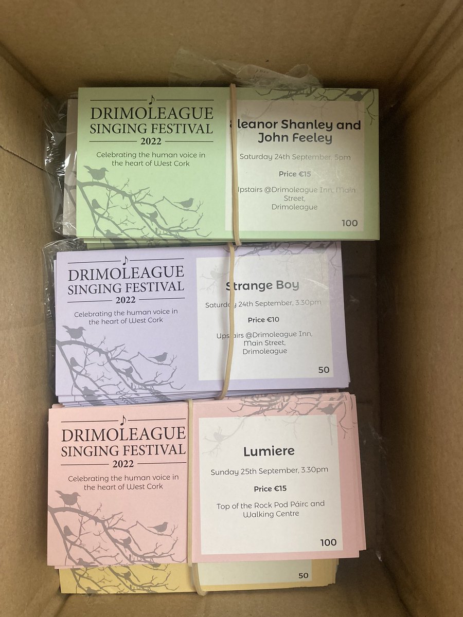 SingingFest's tweet photo. Tickets now on sale in Collins Centra Drimoleague. Some concerts already selling strongly. Spread the word. https://t.co/hGSK0c86Ft