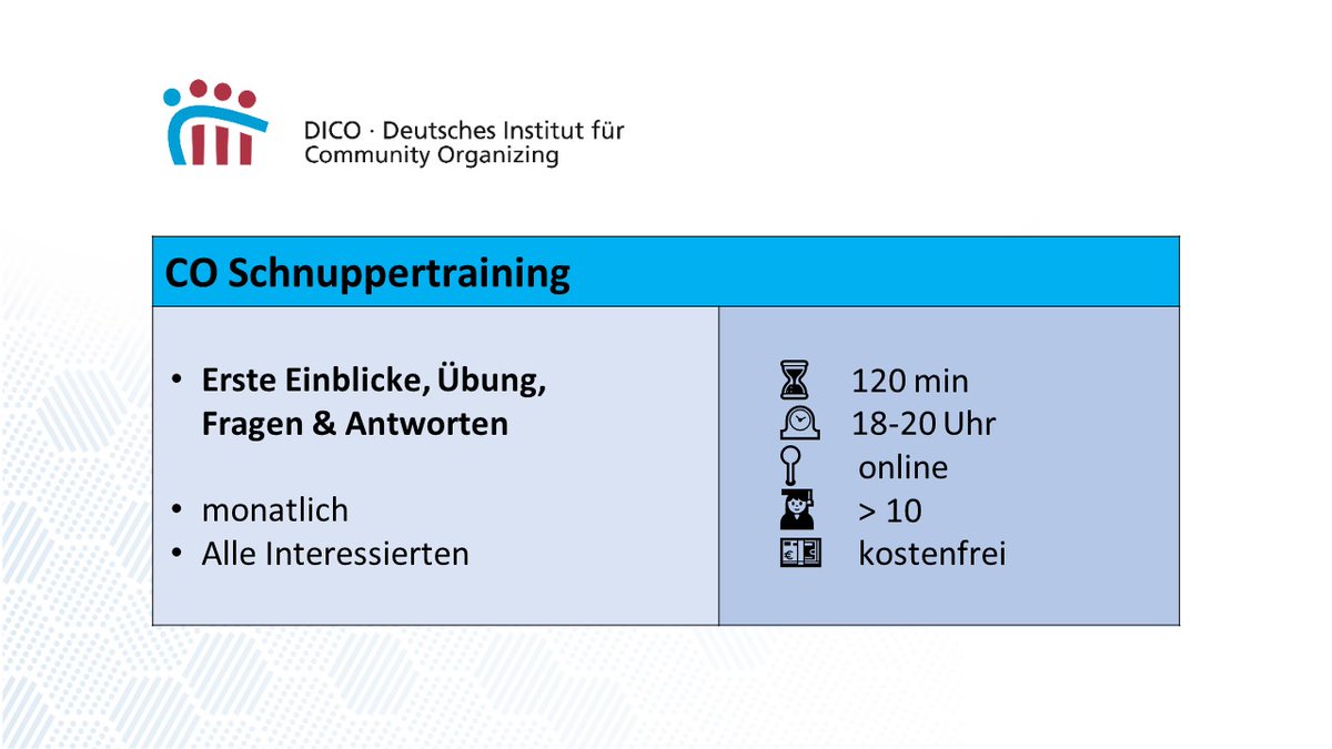 DICOGermany's tweet photo. Für alle spontanen Weltverbesser*innen 🌍: #CommunityOrganizing Online-Schnuppertraining 🕰 Mittwoch, 07.09.2022, 18-20 Uhr. ✔ Praktisch, niedrigschwellig, kostenlos. 📝 Anmeldung: https://t.co/SQHrhD095c  #RelationalPower https://t.co/FiRA7DGhm1