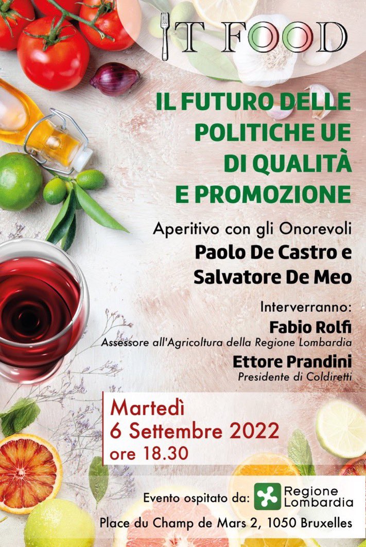 paolodecastro's tweet photo. 📌#Bruxelles Il futuro delle politiche #UE di #qualità e #promozione
 @salv_de_meo @FRolfi @PrandiniEttore @coldiretti @RegLombardia @ITFood_ https://t.co/cNBlYDhlbm