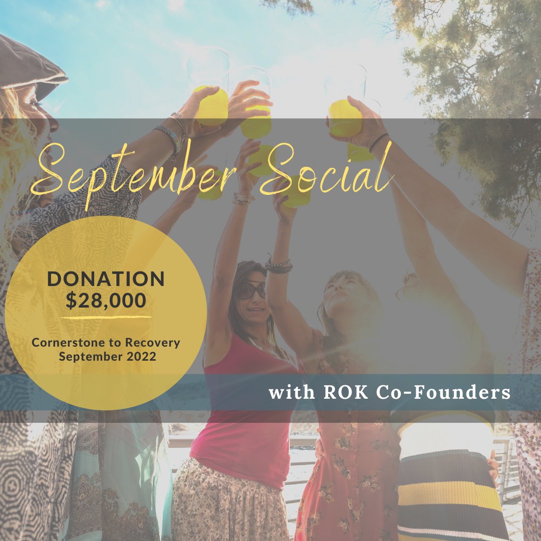 This Thursday.  We are thrilled to be hearing from Cornerstone to Recovery on how they are using our donation locally