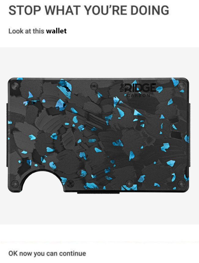 ridgewallet's tweet image. gm