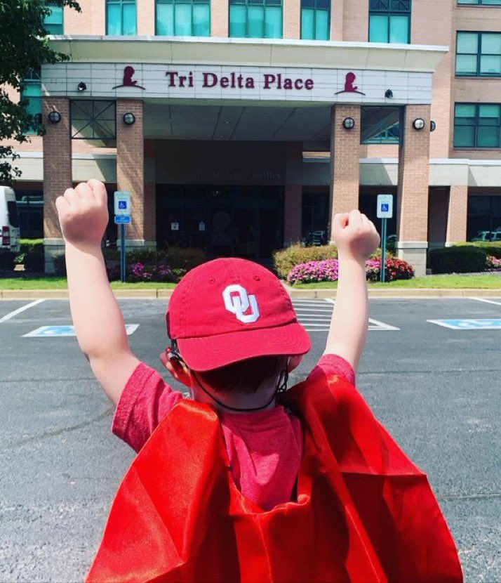 OUBarstool's tweet photo. Good luck to Superhero Hudson on his surgery today at St. Jude’s! Sooner Nation is thinking of you and your family! https://t.co/jxzbEo6MHj