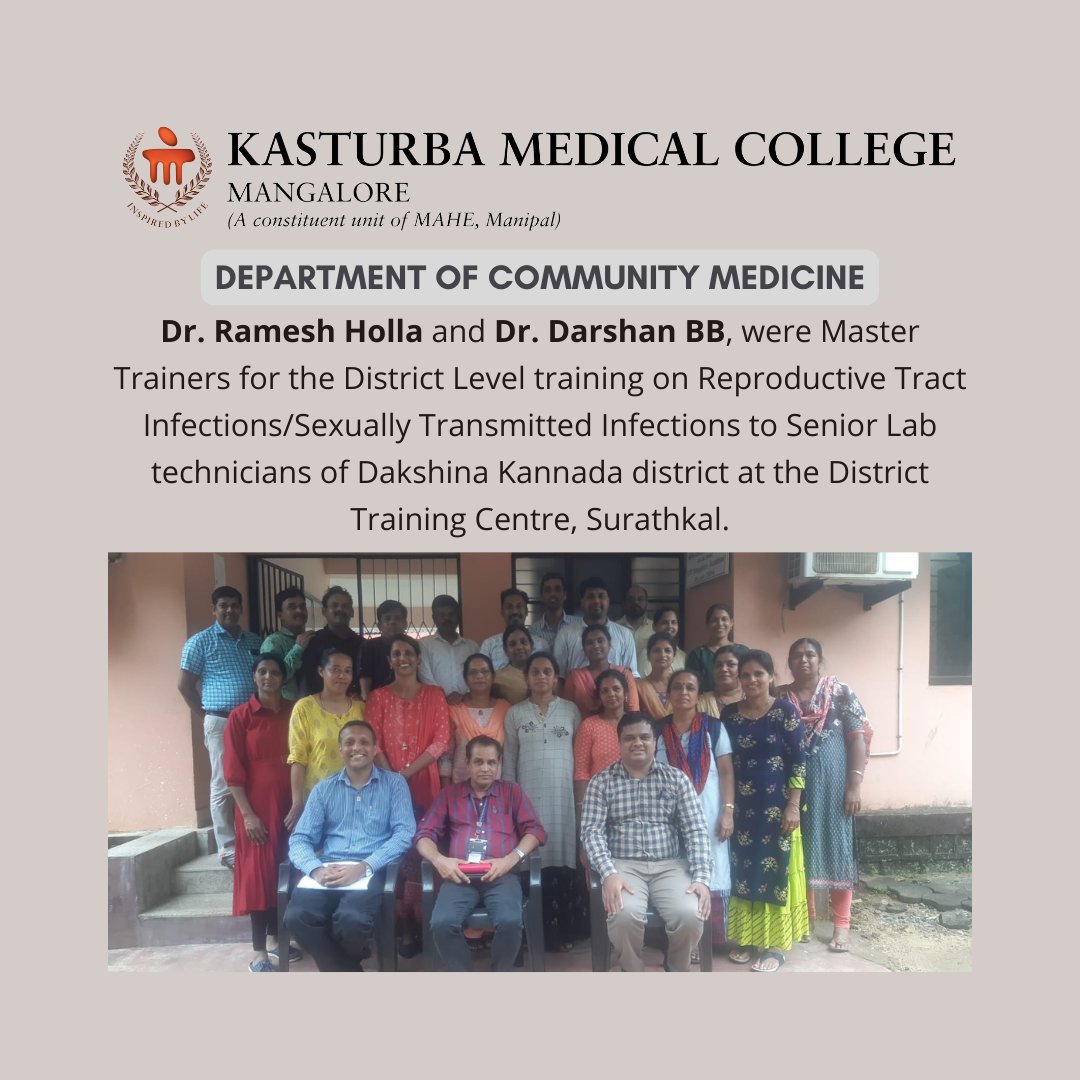 KMC_Mangalore's tweet photo. @MAHE_Manipal @RameshHolla @drdarshanbb @Commed_KMCMLR 
#training #communityhealth #healthcareworkers https://t.co/dOHQI63PXh