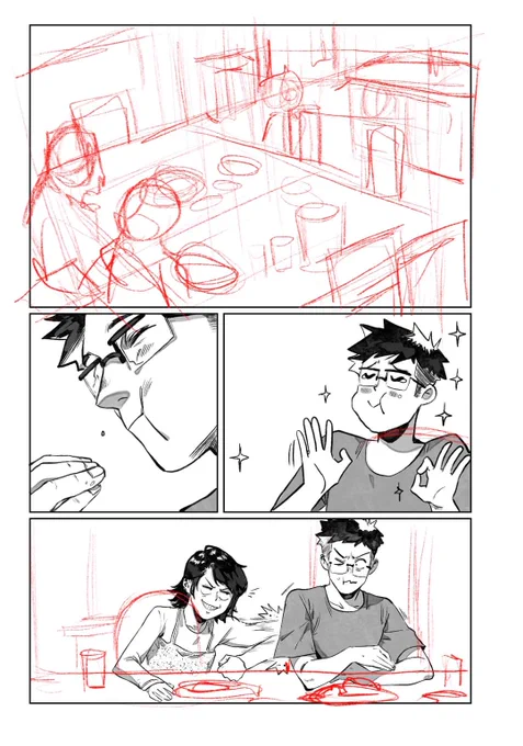 Sketching and inking of Bg psikologis imran. 
Also
They are eating scribbles 🥲💕
#effort100percent 