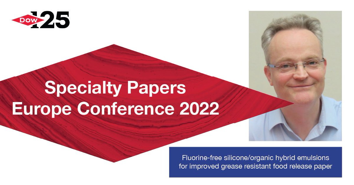 dowsilicones's tweet photo. See Dr. Pierre Chevalier from Dow present at Specialty Papers Europe Conference 2022. Get 10% off on your conference fee with the code SPEU21SP at https://t.co/LOEeRfChFO.
#emulsions #ReleasePaper #SpecialtyPapers https://t.co/Gc368dO3Po