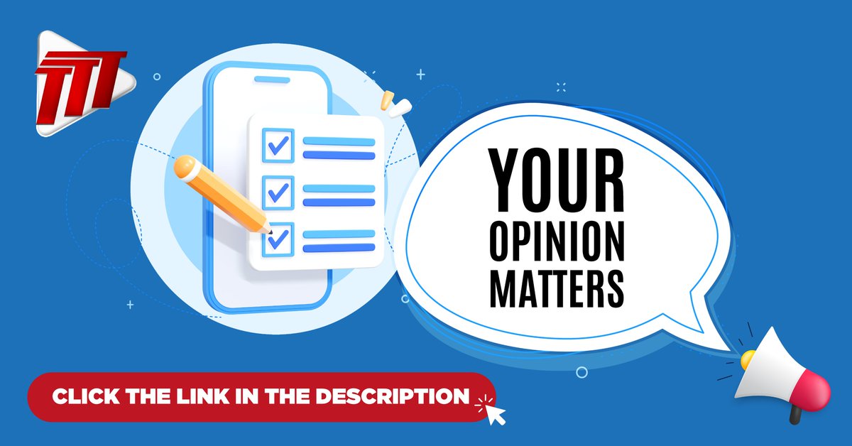 tttliveonline's tweet photo. Here at TTT, your opinions matter! We want to know what you'd like to watch on TV. 📺 To share your views, click the link, and take a short moment with this survey. 👉 https://t.co/j9v90flVzD
#Survey #Television #TVProgramming #TVShows #Feedback #TTT #Trinidad #Tobago https://t.co/3yP8OWcEuk