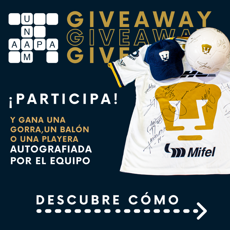 AAPAUNAMOficial's tweet photo. ¿Eres Universitari@ y el fútbol es una de tus pasiones? ¿Vibras de emoción cada vez que @PumasMX salta a la cancha? ¡Participa en nuestra dinámica para ganar una playera autografiada por los jugadores del equipo más grande de #México !

#YoSoyPumaPorque #YoSoyAAPAUNAM #UNAM