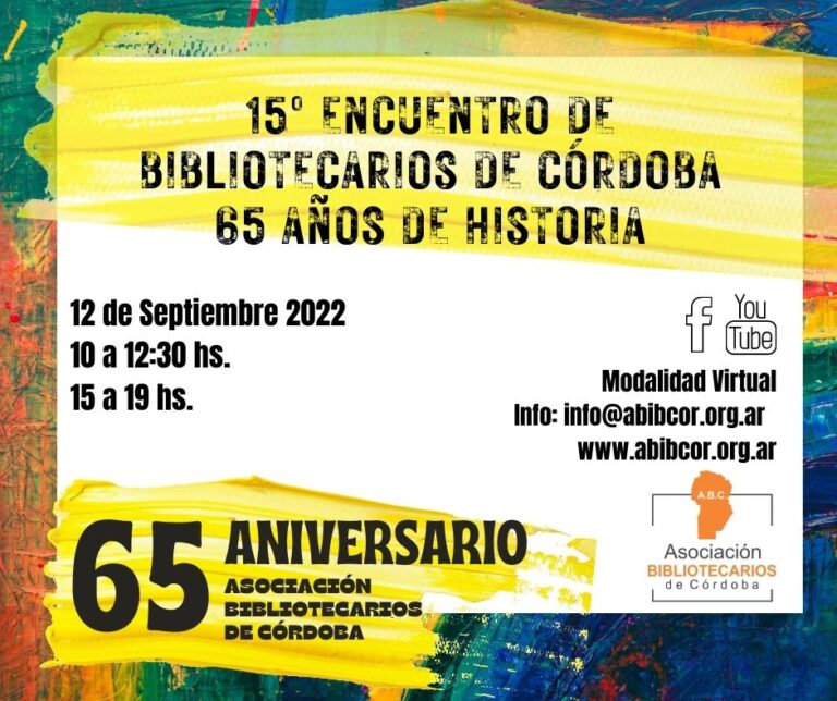 sbibliotecario's tweet photo. Se viene el 15° Encuentro de Bibliotecarios de la Provincia de Córdoba ▶️https://t.co/bx7zKLB0Ay 💻📚Se realizará, de manera virtual, el 12 de septiembre de 2022 a través del Canal de YouTube y Facebook Live de la Asociación Bibliotecarios de Córdoba. @abc_cordoba https://t.co/g9Xhoc56Vc