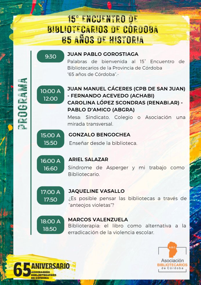 sbibliotecario's tweet photo. Se viene el 15° Encuentro de Bibliotecarios de la Provincia de Córdoba ▶️https://t.co/bx7zKLB0Ay 💻📚Se realizará, de manera virtual, el 12 de septiembre de 2022 a través del Canal de YouTube y Facebook Live de la Asociación Bibliotecarios de Córdoba. @abc_cordoba https://t.co/g9Xhoc56Vc