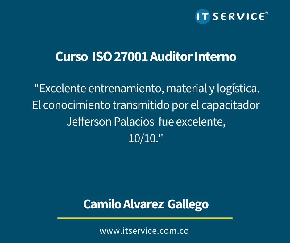 itservice_co's tweet photo. Nuestros estudiantes hablan y estamos #felices de seguir compartiendo estos mensajes que nos llenan de #motivación e #inspiración. Tenemos cupos disponibles para #ISO27001, #Scrum, #Management30 y #PMP. ➡️➡️ Solicita más información haciendo clic aquí: https://t.co/NeeuVn4HaW https://t.co/zE9h3ZysOg