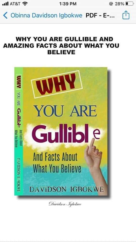 ObiDavidson's tweet image. This book has been read by thousands of Nigerians. Your answers to the most psychological issues of belief is answered here.
Do you know that some of your believes are not true?
Join me and read through by clicking this link
selar.co/tfjg