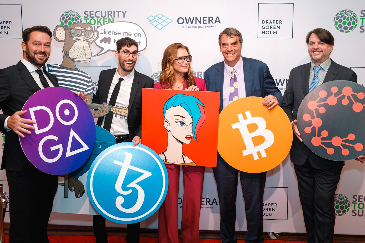 AlonGoren's tweet photo. When the conference is about #securitytokens but @JosefHolm and I still sneak @tezos and @Dogami into the conversation...BTW, is that @TimDraper next to @BrookeShields?! 

SEE YOU ALL AT #LABLOCKCHAINSUMMIT!!! https://t.co/wgKG5ZFCO1