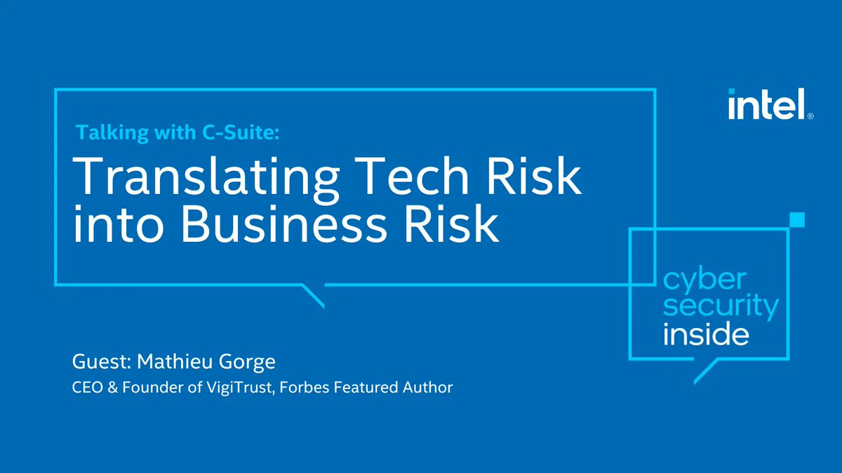 tommgarrison's tweet photo. Those who are at the #boardlevel are not there by accident. They are pros and managing #risk, says @MatGorge, which is why we have to engage them in the #cybersecurity conversation. But how? Find out on #CyberSecurityInside with Camille @morhardt and me. https://t.co/BIrdp2rlLi https://t.co/ie2frOf5iN