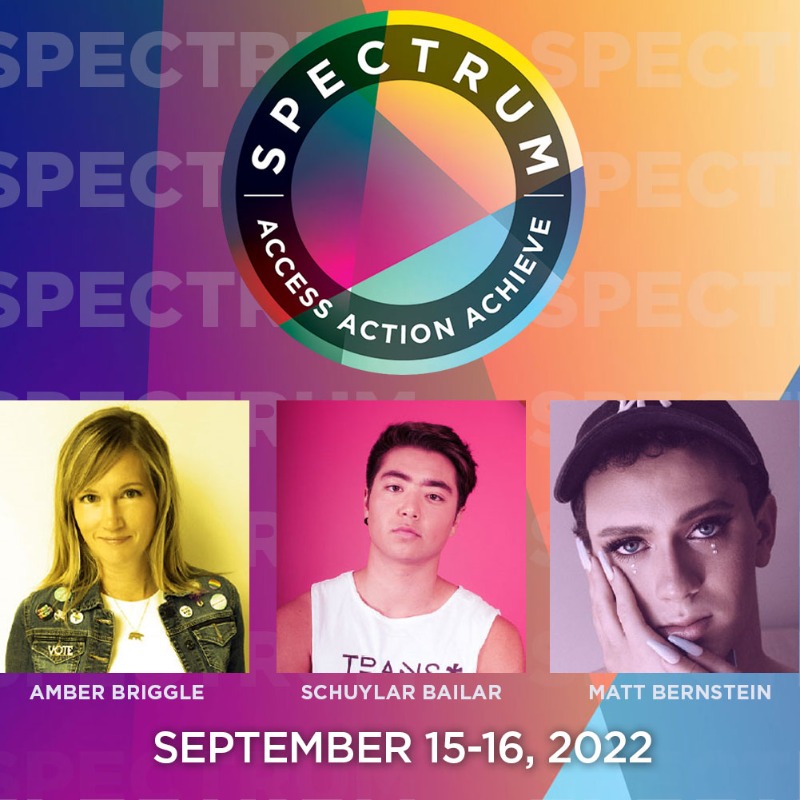 SUNY's tweet photo. #SUNYSPECTRUM is next week! Two days of education and conversation about the resilience, power, and survival of the #LGBTQIA+ community. Join us by registering today: