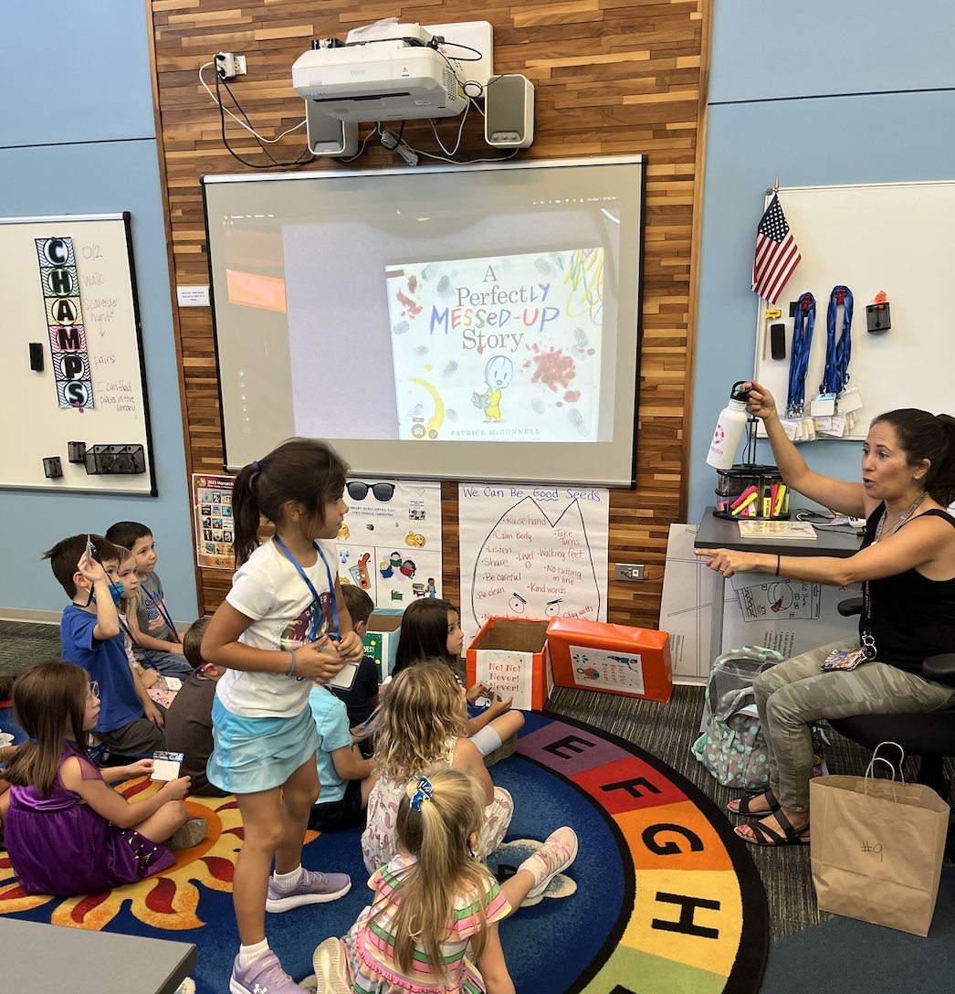 Westmoorlibrary's tweet photo. Ss in @MsRzewnicki’s class had so much fun reading @mutts “A Perfectly Messed Up Story” and deciding which objects were “no, no never” allowed near books and which ones were “yes, yes always!” #28empowers #bookcare https://t.co/qwWw6shktM