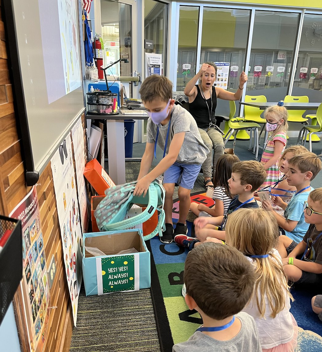 Ss in <a href="/MsRzewnicki/">Laura Rzewnicki</a>’s class had so much fun reading <a href="/mutts/">Patrick McDonnell</a> “A Perfectly Messed Up Story” and deciding which objects were “no, no never” allowed near books and which ones were “yes, yes always!” #28empowers #bookcare