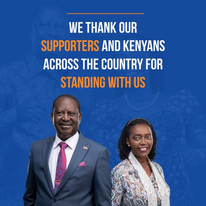 RailasDaughters's tweet photo. Baba @RailaOdinga and mama @MarthaKarua  say ASANTENI SANA🙏🙏

It was a worthy cause.

💙💙💙💙💙 https://t.co/UGvxpDcKKG