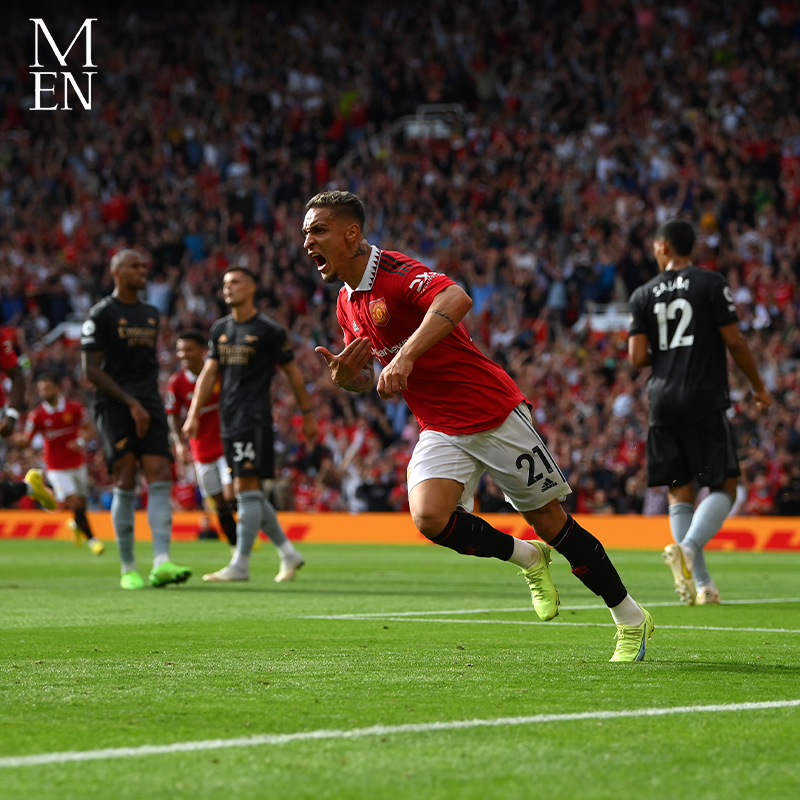 Antony's first goal featured all 11 players touching the ball in less than a minute of possession 😳

An incredible team goal 💪 #mufc