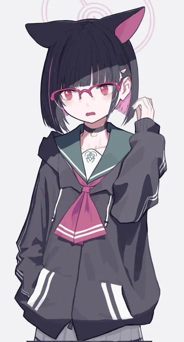 メガネ...#杏山カズサ #ブルアカ 