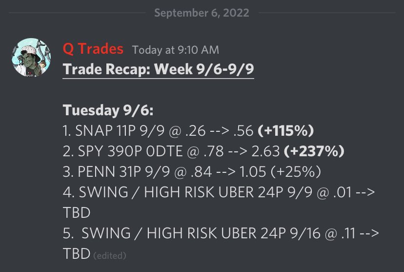 We are going OFF in the Alpha group! 

We are opening up our signals for FREE for a limited time 🔥

discord.gg/QtdsjzrF

$SNAP $SPY #OptionsTrading #alphagroup #NFTutility