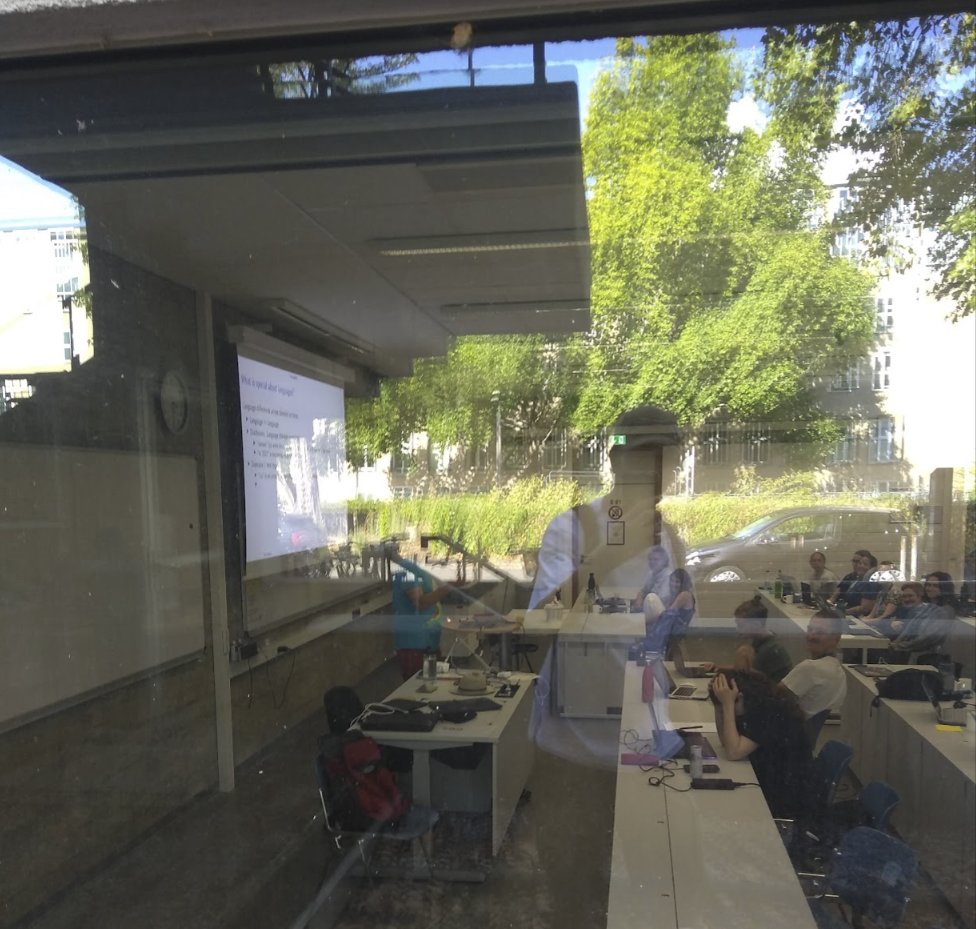 spinfocl's tweet photo. Impressions from the outside. Classrooms are closing now, next stop: Kölsch brewery. #dl4lass https://t.co/6AEZccOpup
