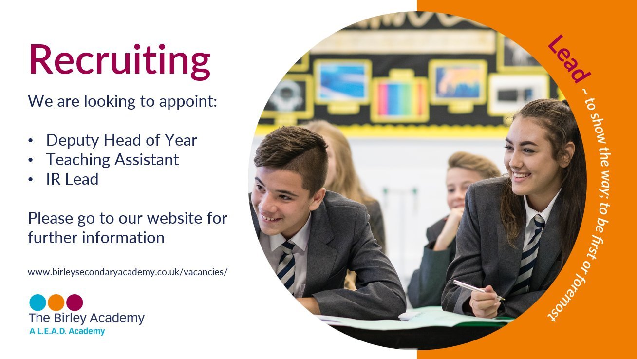 The Birley Academy on Twitter "There are the following vacancies