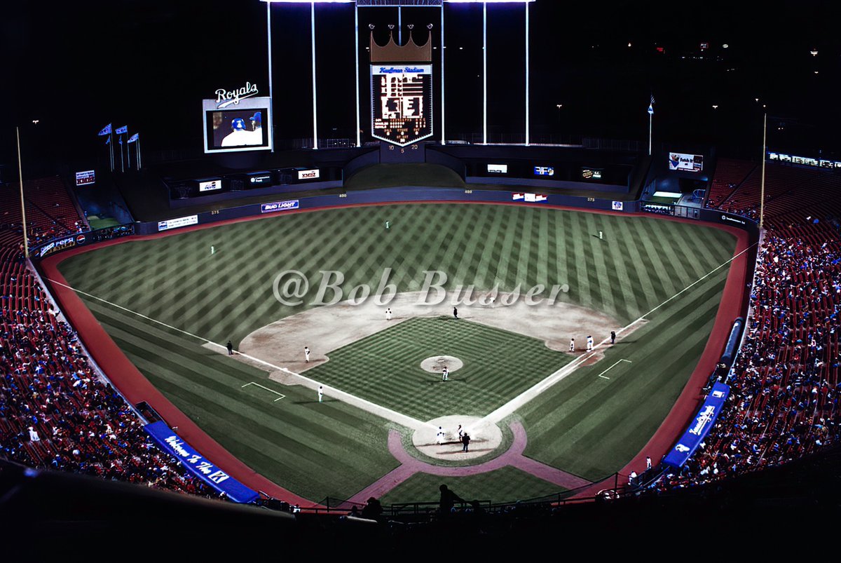 Kauffman stadium in Kansas City...the K... still looks as good as it did when it opened almost 50 years ago.... MUCH MORE on my website ballparks.smugmug.com/Kauffman-Stadi… @MLB @Royals @MILB @baseballhall