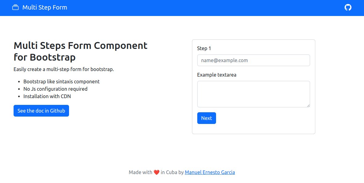 Multi Steps Form Component for Bootstrap