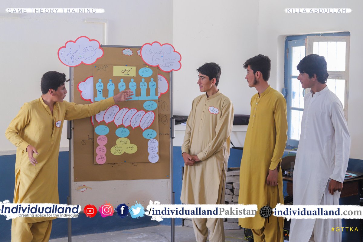 individualland's tweet photo. "Tasveer Kahani" - Day one of three days game theory training in #KillaAbdullah. 

#GTTKA https://t.co/I3RUxt1ATB