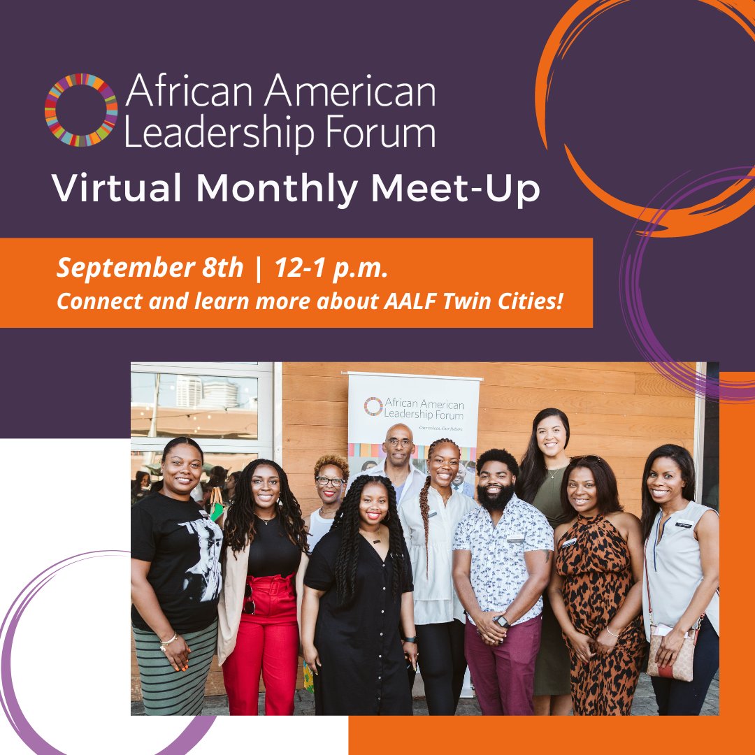 Interested in connecting with fellow community members while learning more about AALF Twin Cities?

Join us virtually on Sept. 8th for our monthly meet-up series, designed for prospective and current AALF contributors. All are welcome, please RSVP here: bit.ly/3cmuKKW