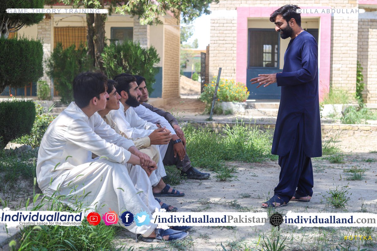 individualland's tweet photo. "Tasveer Kahani" - Day one of three days game theory training in #KillaAbdullah. 

#GTTKA 
🧵 https://t.co/TqBTAuSOD7