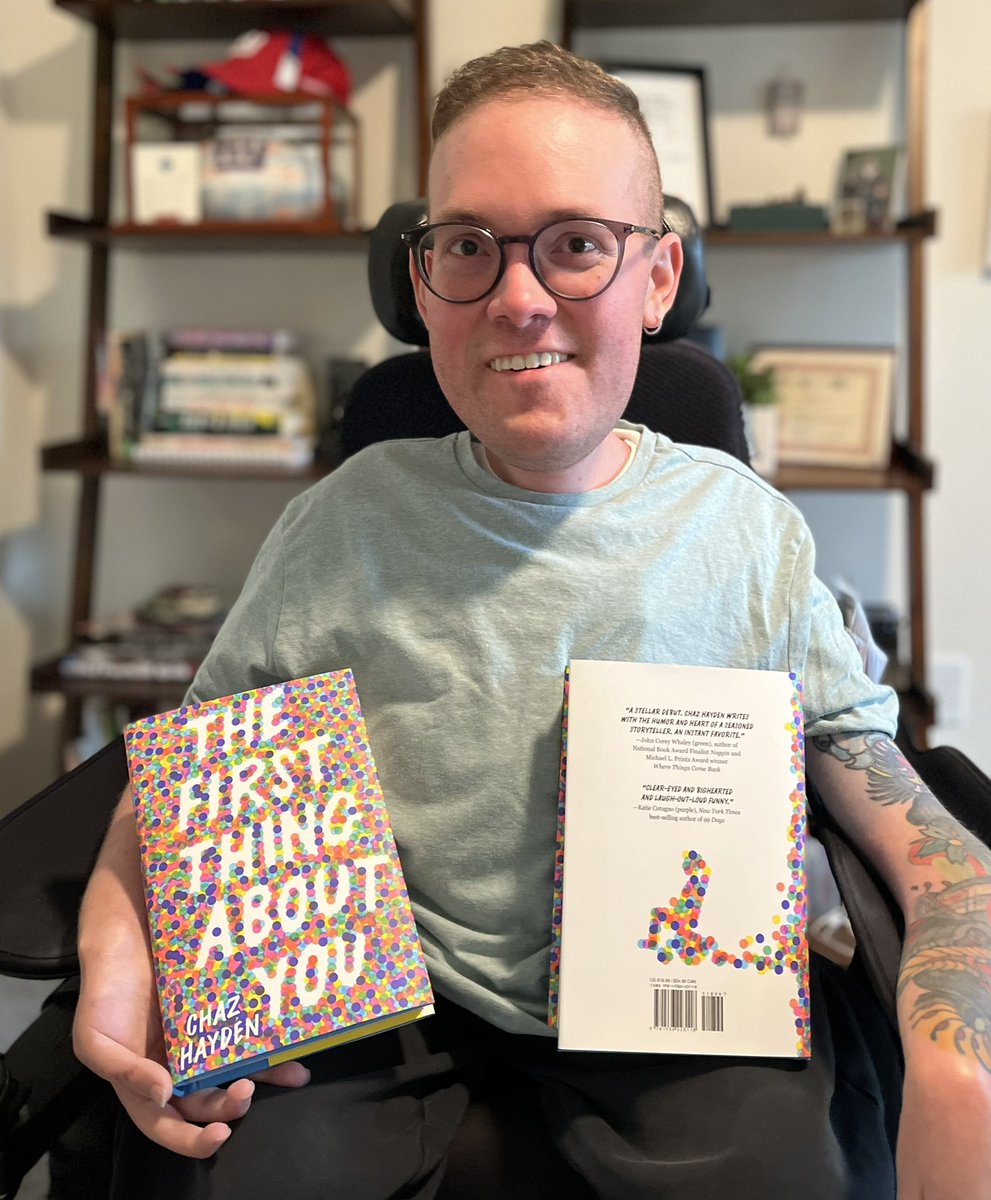 ‼️GIVEAWAY TIME‼️

My debut YA novel, The First Thing About You is here!

2 signed copies so you can follow the journey of Harris while he rides around in his awesome wheelchair &amp; asks everyone their favorite color.

RULES
🟢 follow me
🔵 RT
🟡 reply with your fave color