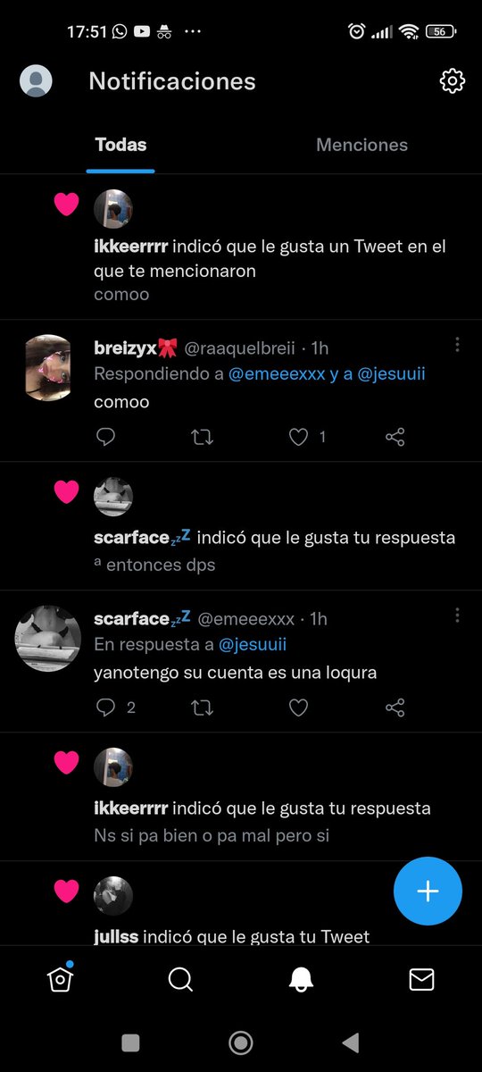 Raquel pune un twt que literalmente no expresa nada 
Iker= *like